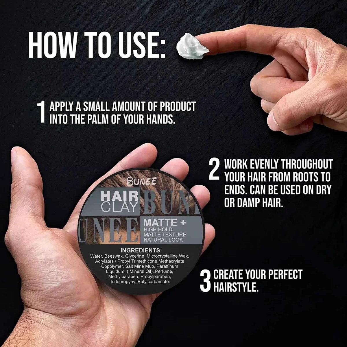 Texture Hair Styling Pomade Clay Pomade Ideal