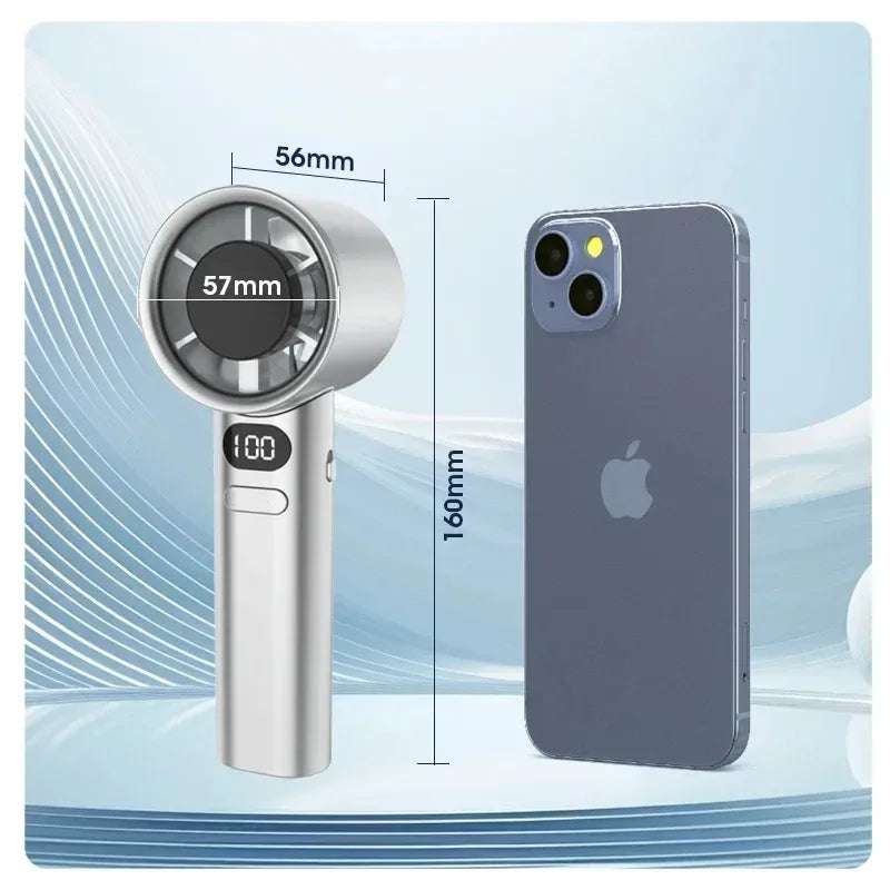 High-Speed Mini Handheld Fan – USB Rechargeable
