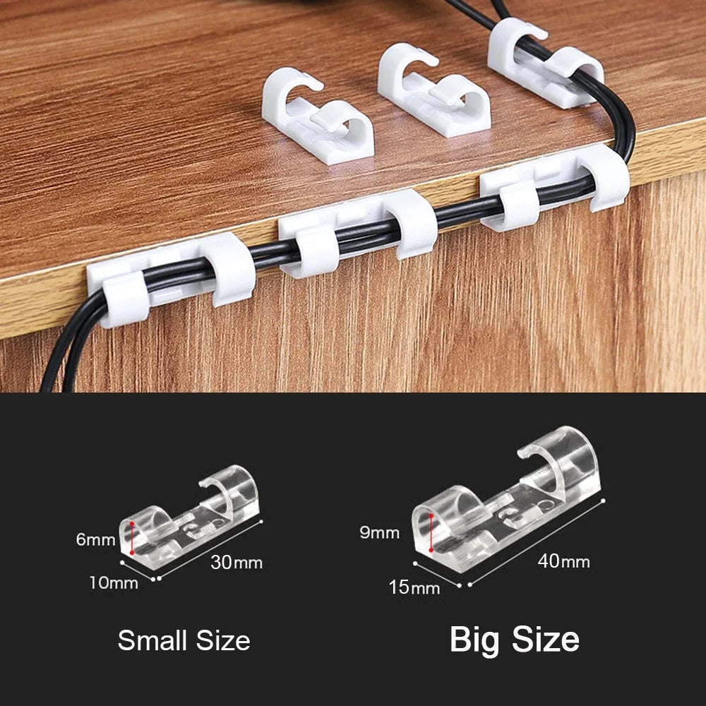 Self-Adhesive Cable Clips – Cord Organiser