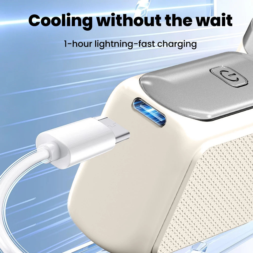 Mini Handheld Fan – USB-C, 5-Speed, Portable