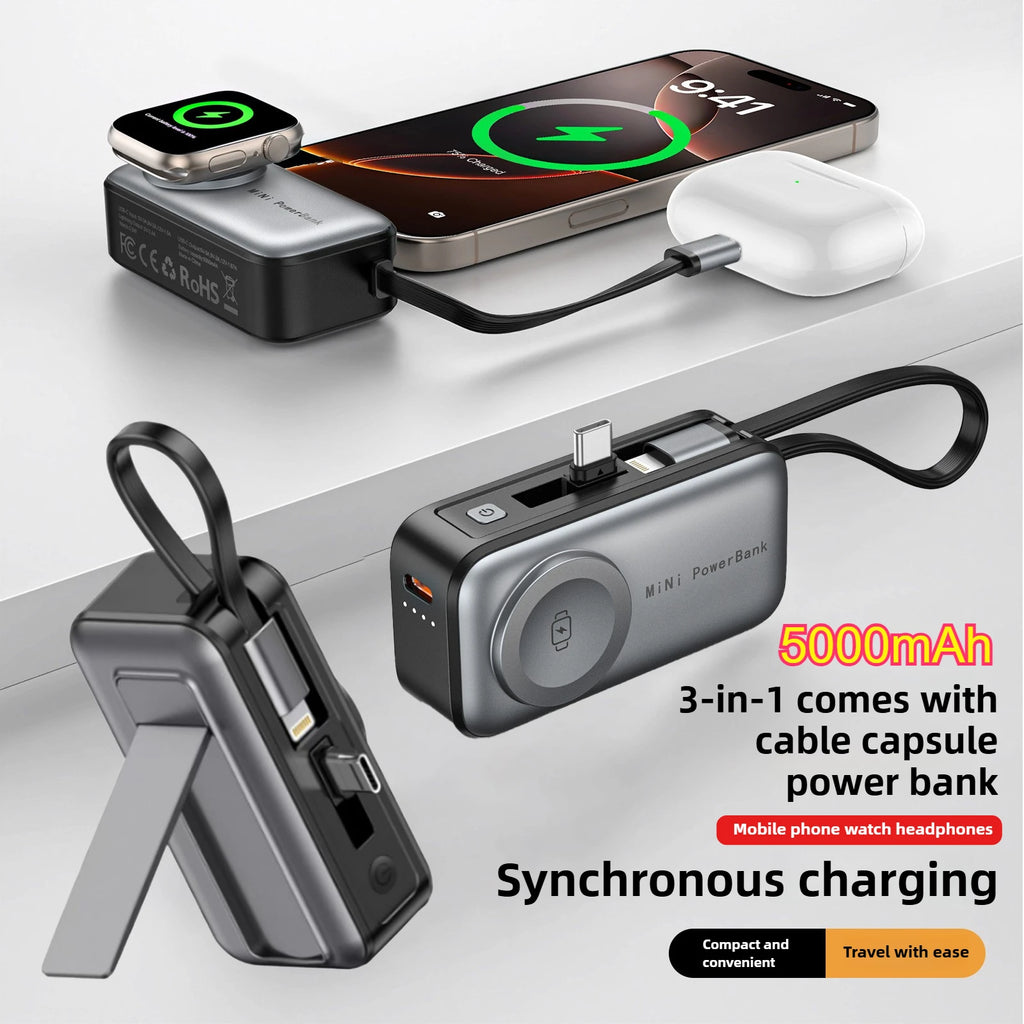 5000mAh Magnetic Mini Power Bank – Digital Display