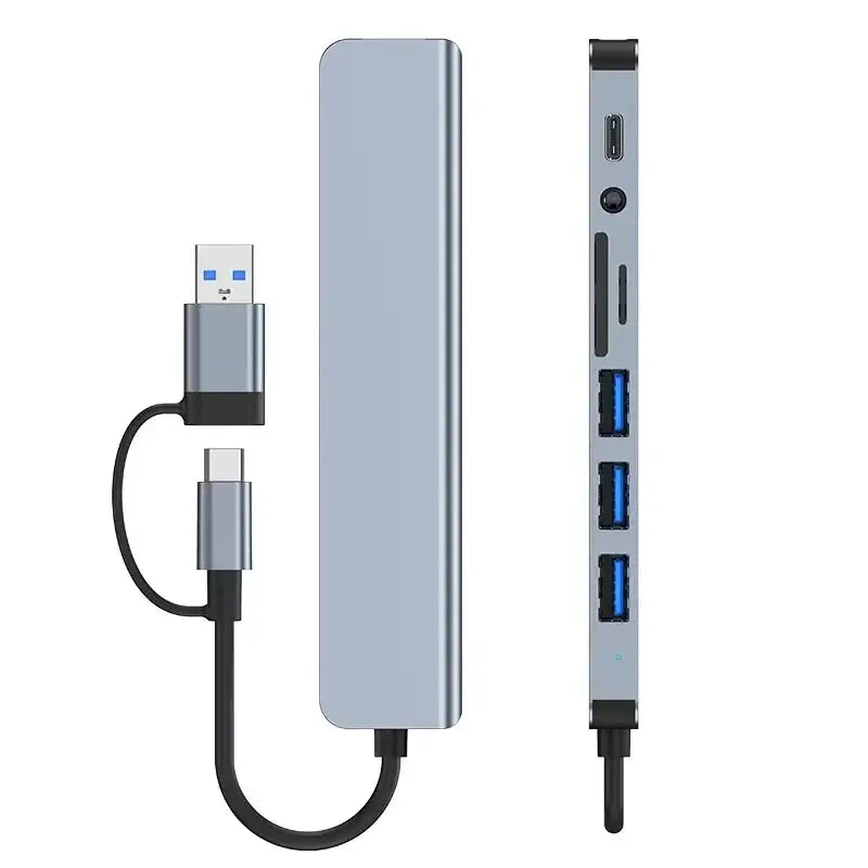 8-in-1 USB-C Hub – SD Card, USB 3.0, Docking