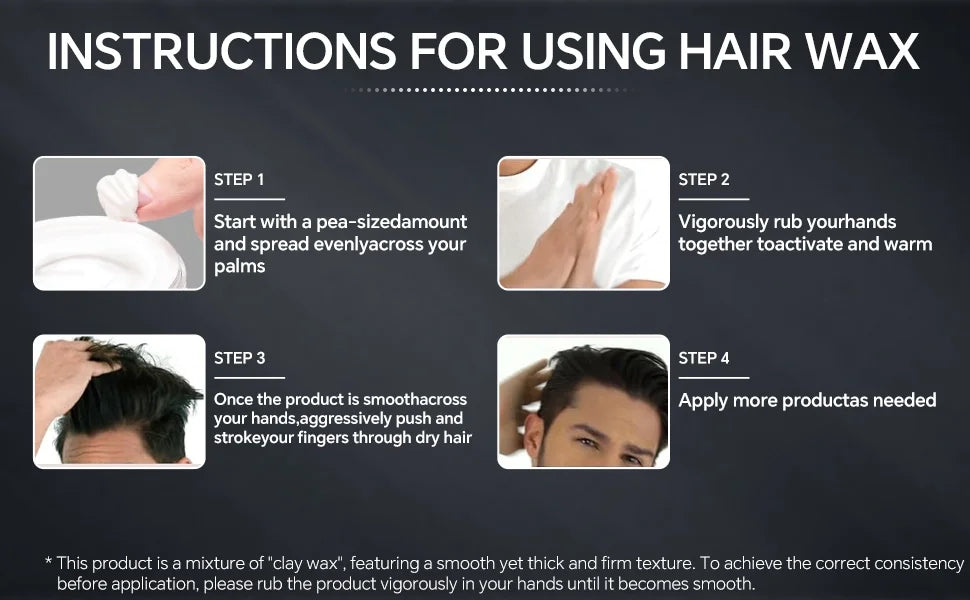 Texture Hair Styling Pomade Clay Pomade Ideal - Clario Essentials