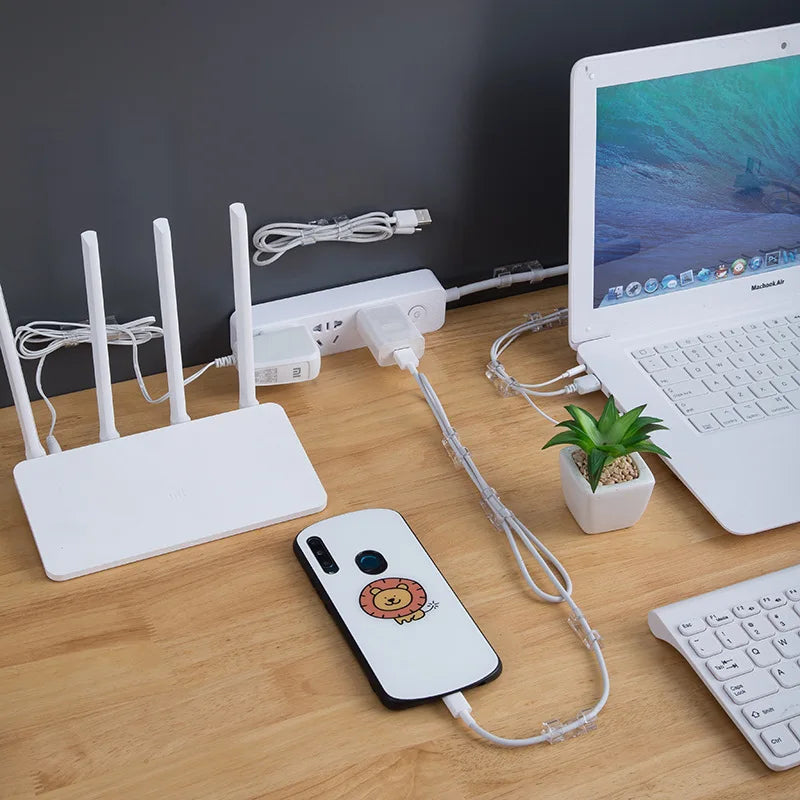 Desktop Cable Organiser Clips – Wire Manager