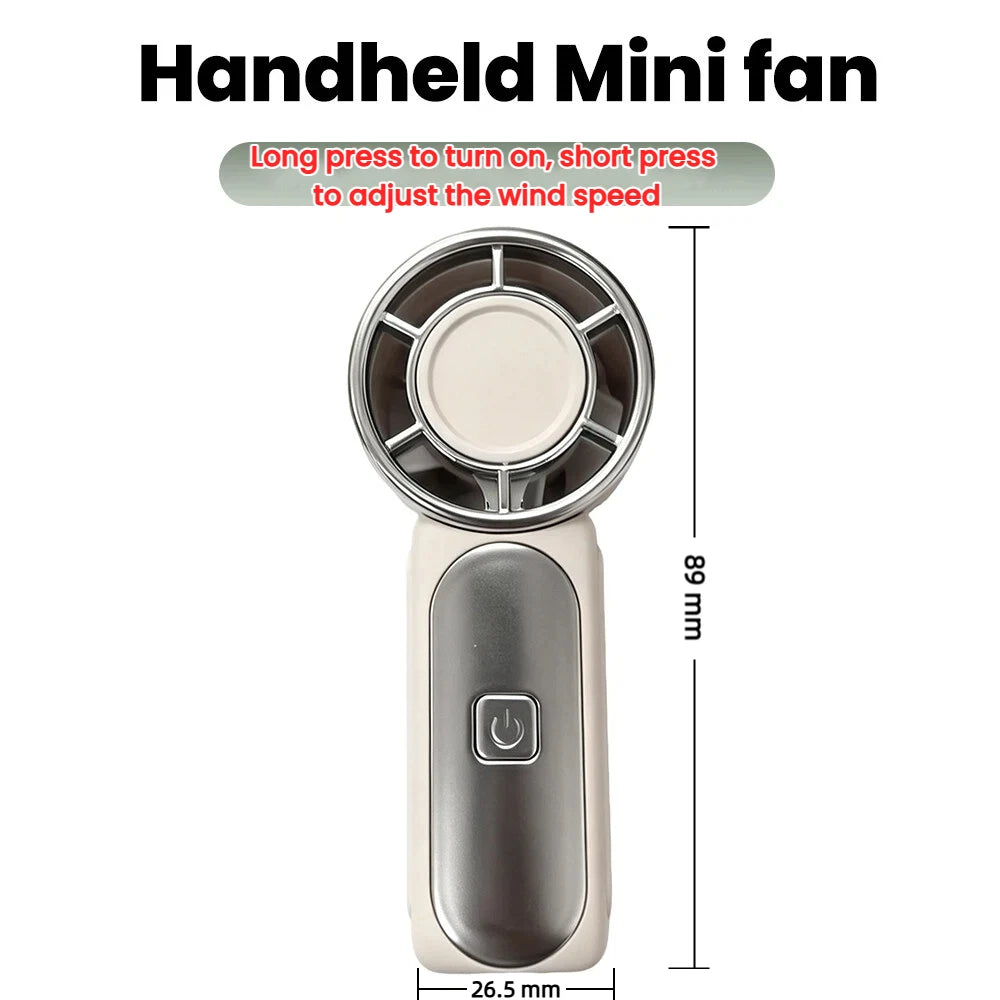 Mini Handheld Fan – USB-C, 5-Speed, Portable