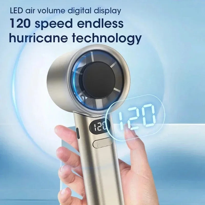 High-Speed Mini Handheld Fan – USB Rechargeable