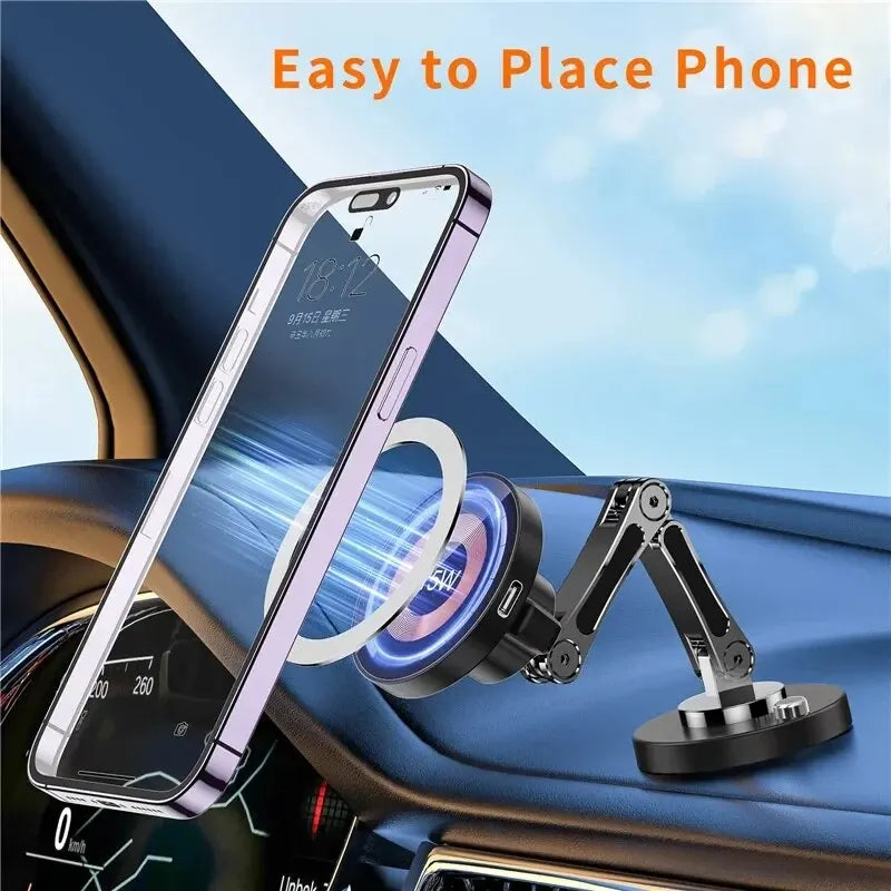 Magnetic Wireless Car Charger – iPhone 12–15