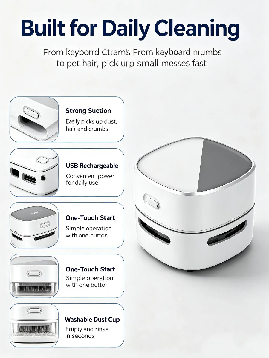USB Desktop Vacuum Cleaner – Keyboard & Office