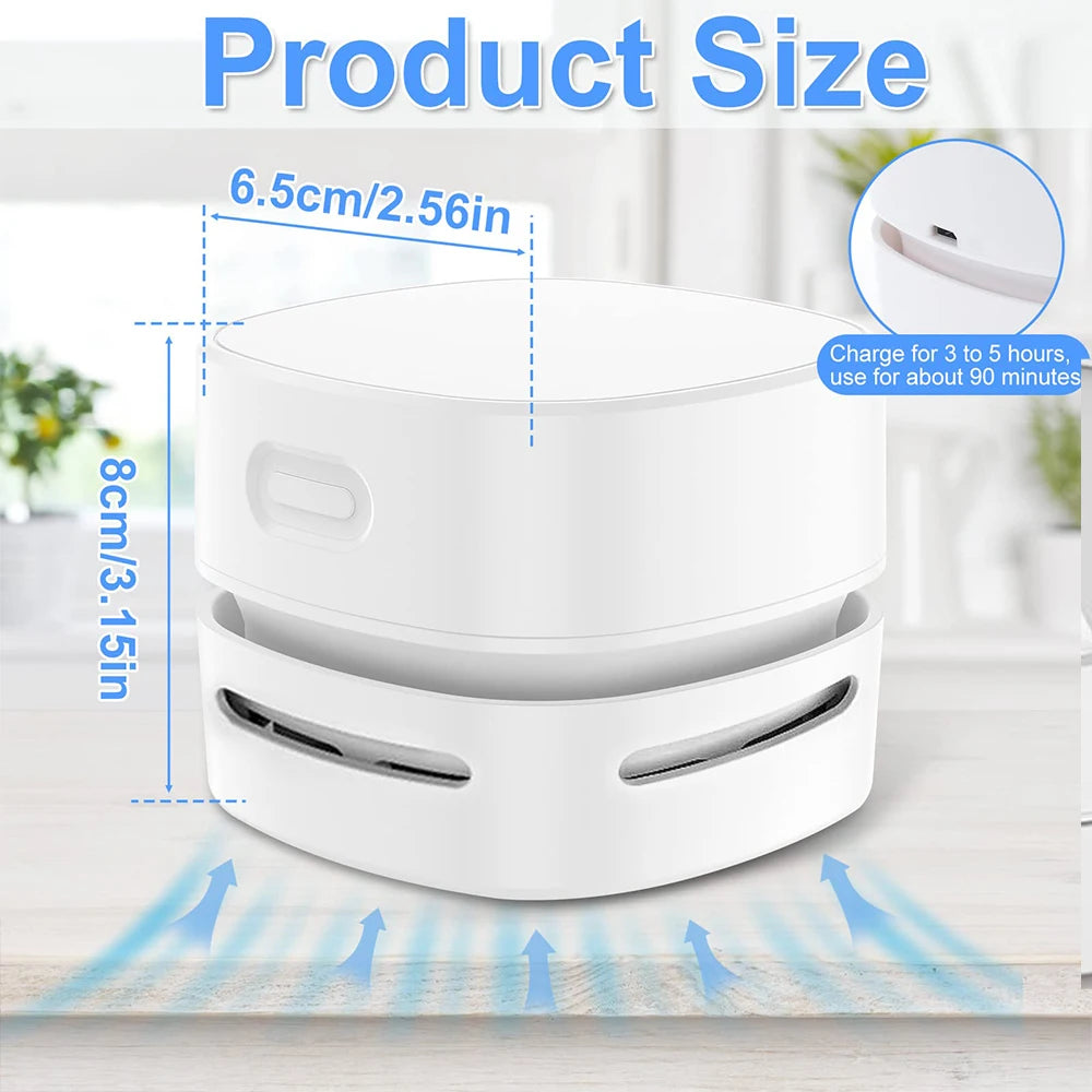 Mini Desktop Vacuum Cleaner – USB Rechargeable