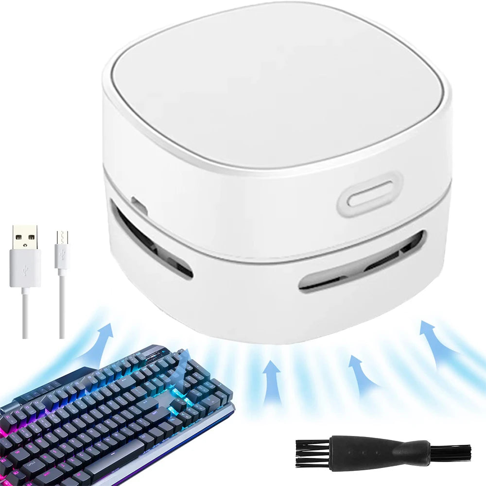Mini Desktop Vacuum Cleaner – USB Rechargeable