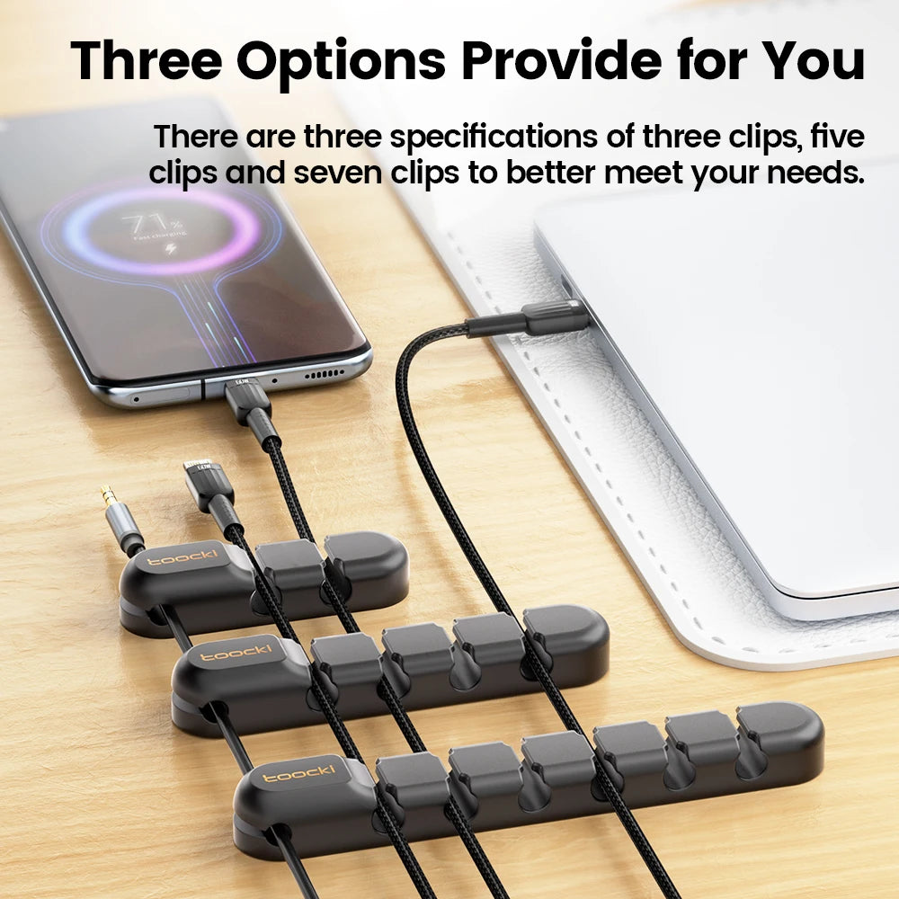 Toocki Flexible Cable Organiser Clips – 3/5/7 Hole