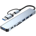 8-in-1 USB-C Hub – SD Card, USB 3.0, Docking