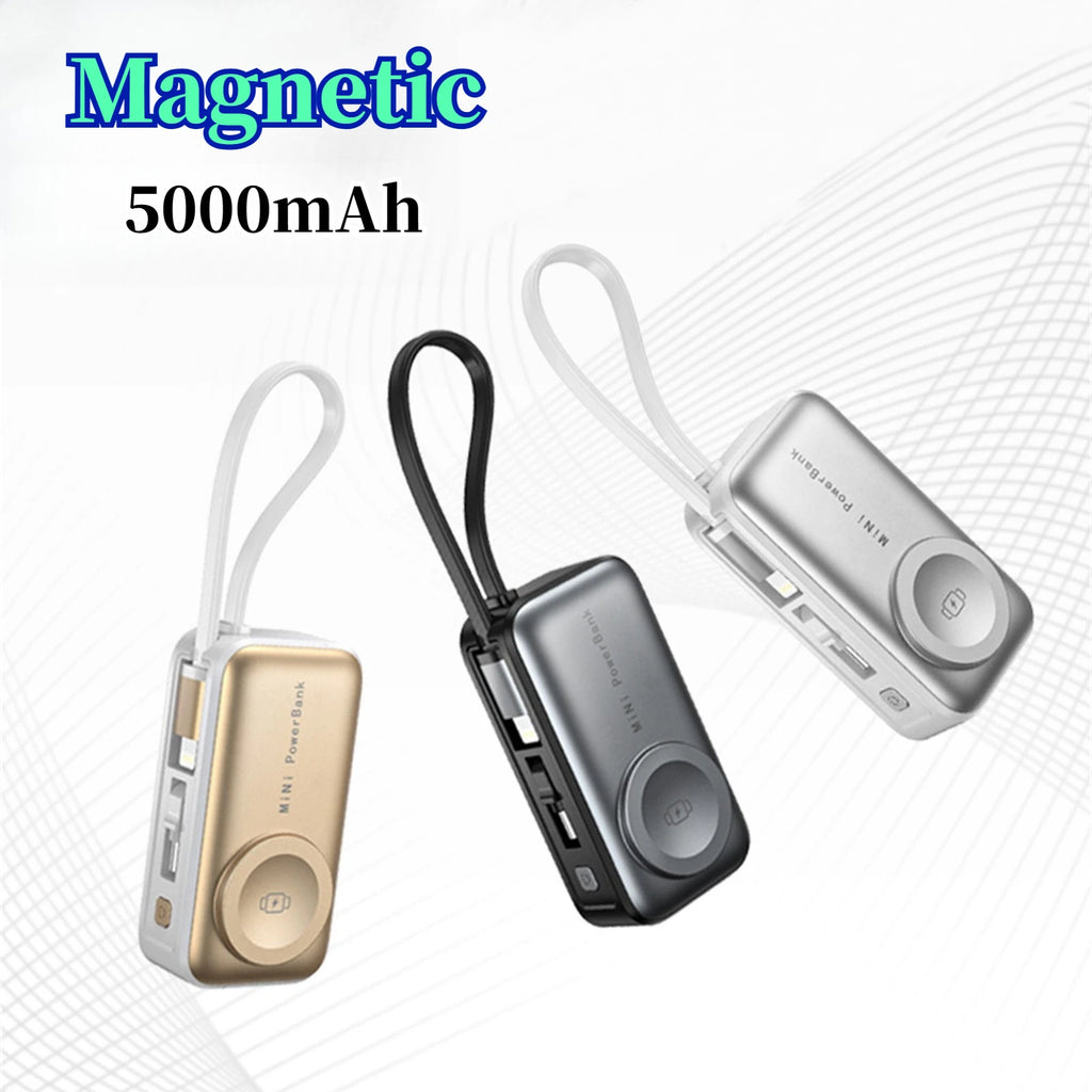 5000mAh Magnetic Mini Power Bank – Digital Display