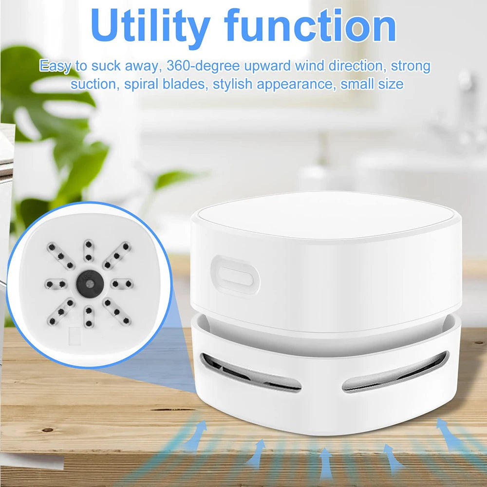 Mini Desktop Vacuum Cleaner – USB Rechargeable
