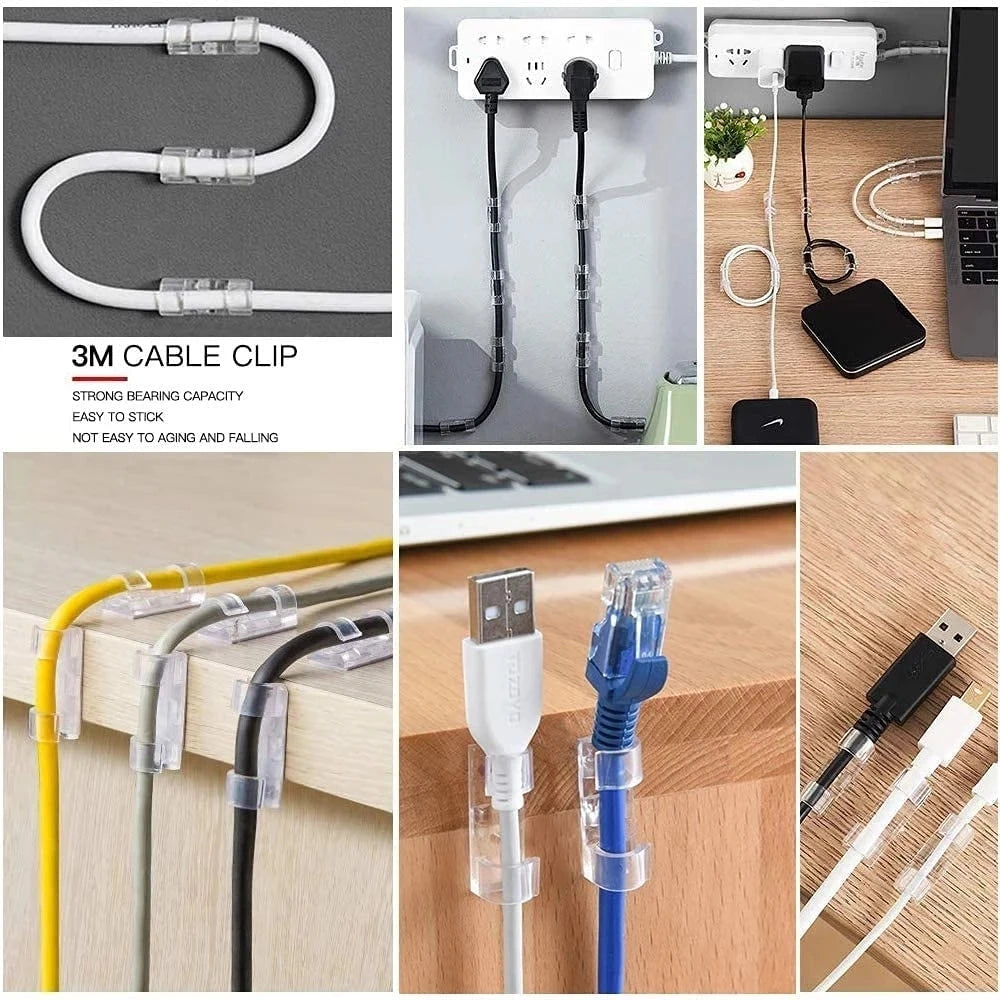 Desktop Cable Organiser Clips – Wire Manager