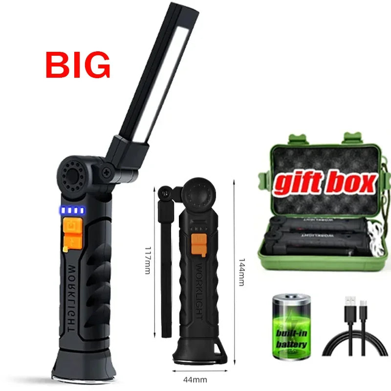Portable COB LED Work Light – Magnetic, USB