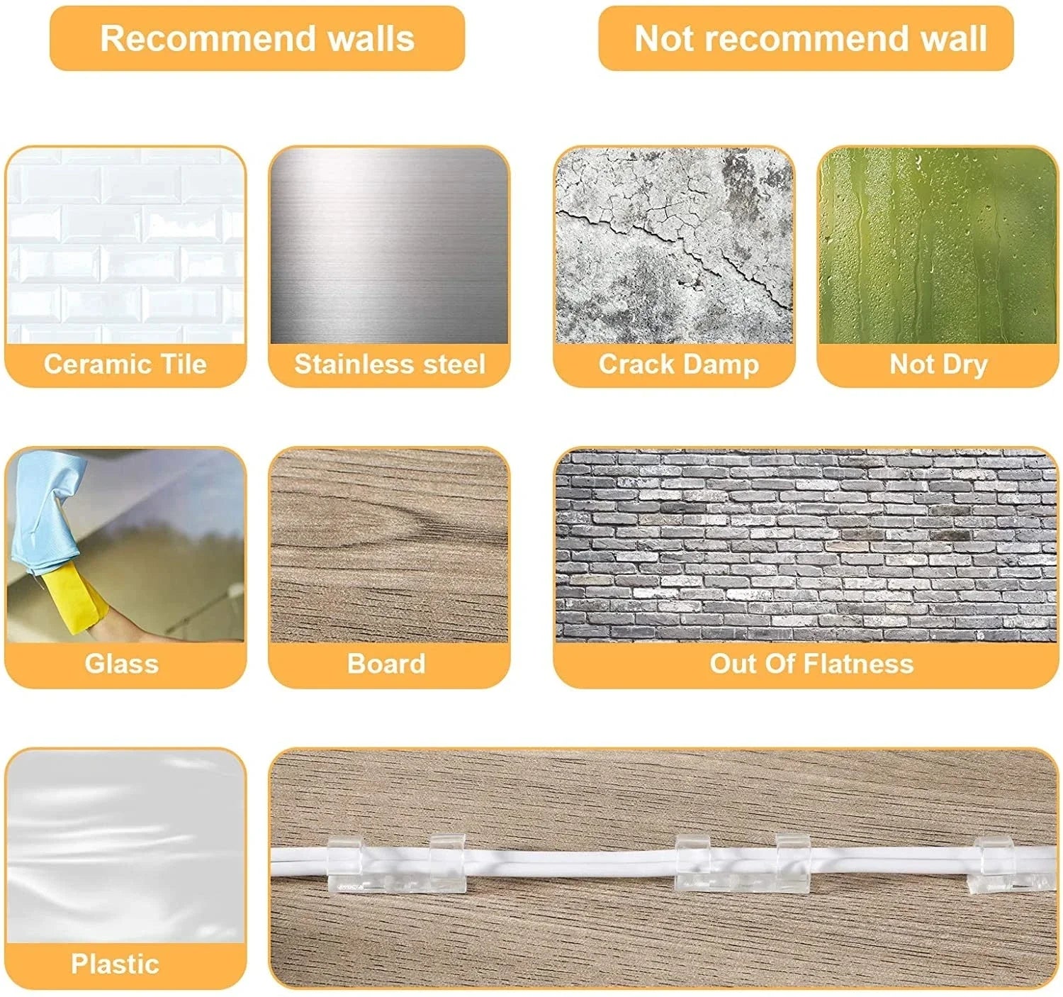 Self-Adhesive Cable Clips – Cord Organiser