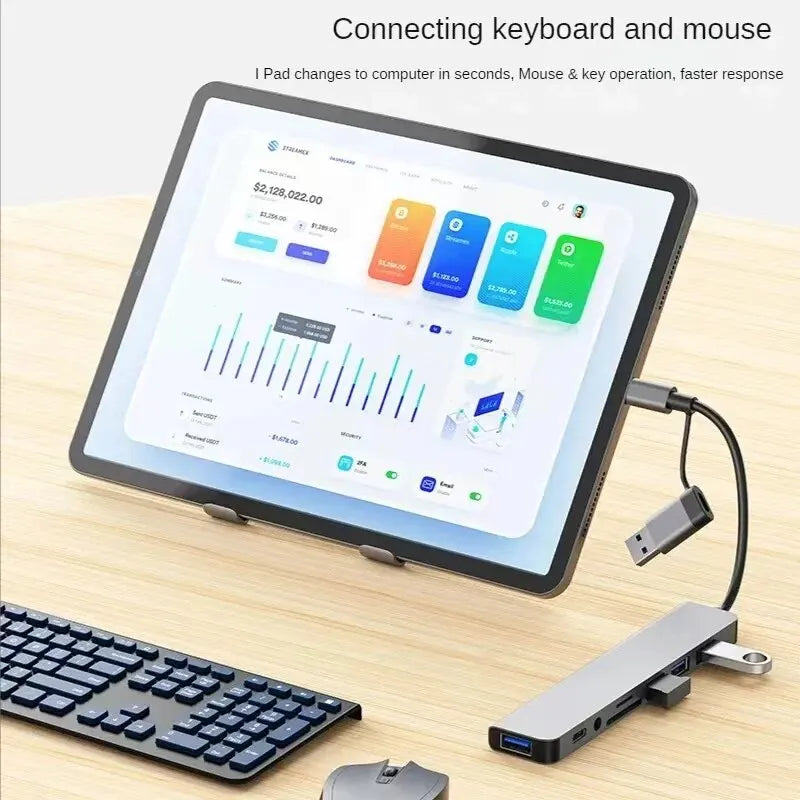 8-in-1 USB-C Hub – SD Card, USB 3.0, Docking