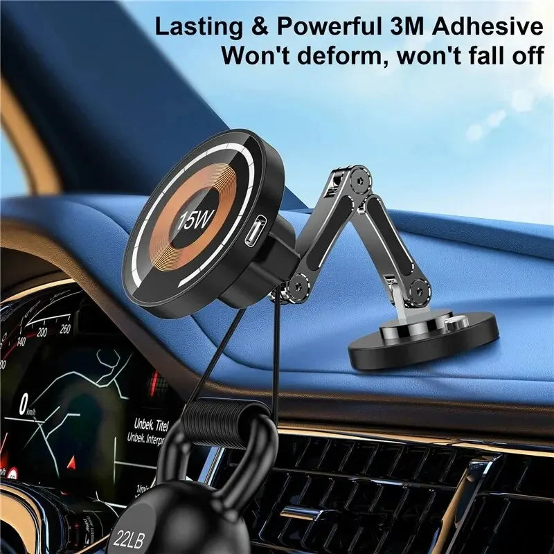 Magnetic Wireless Car Charger – iPhone 12–15