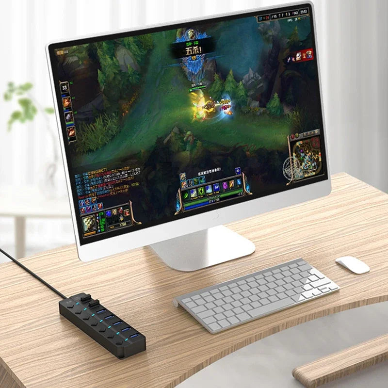 USB 3.0 Hub – 4 or 7 Ports, Independent Switches
