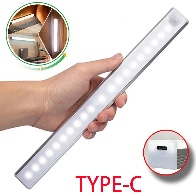 Motion Sensor Staircase Light – USB-C, LED